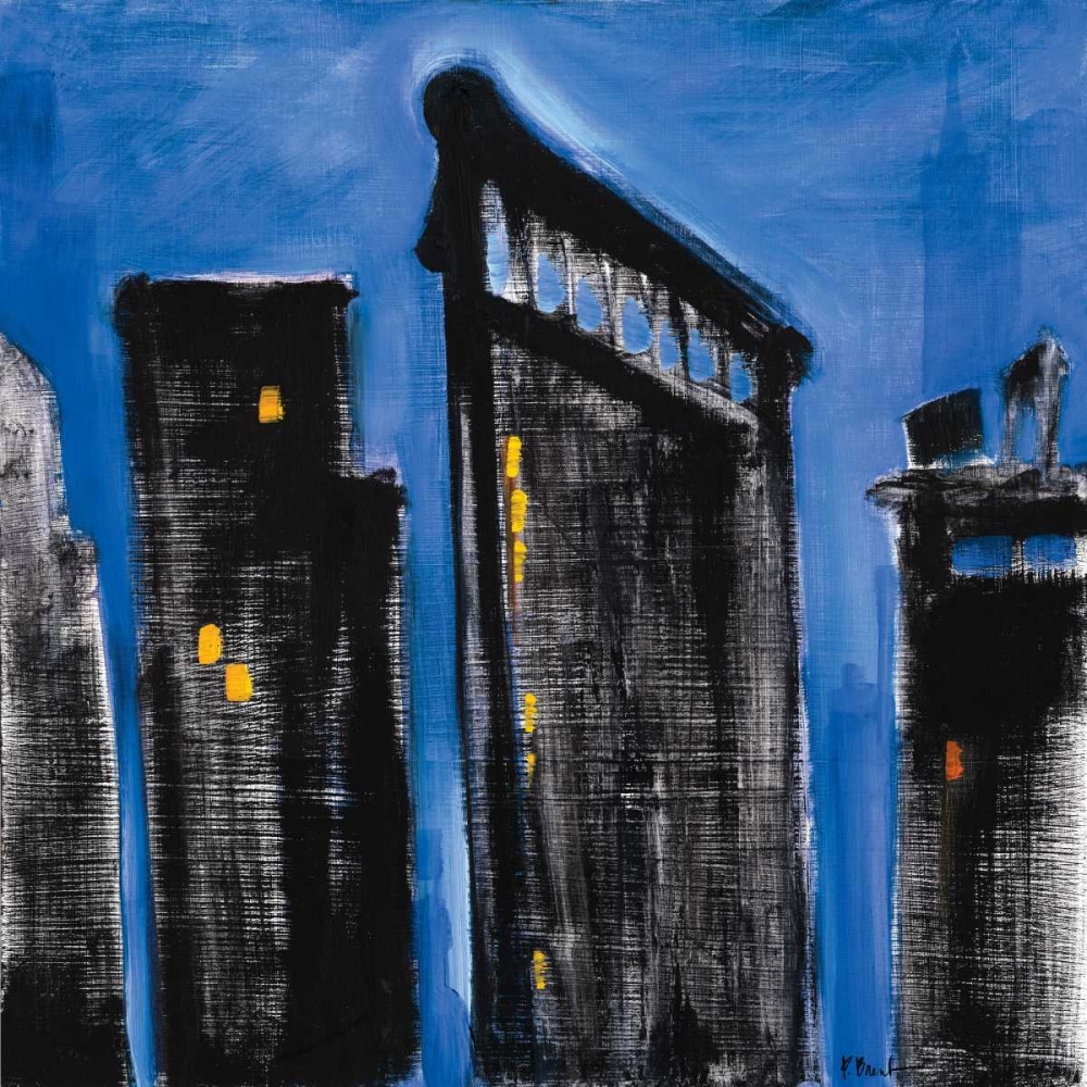 Blue Cityscape art print by Paul Brent for $57.95 CAD