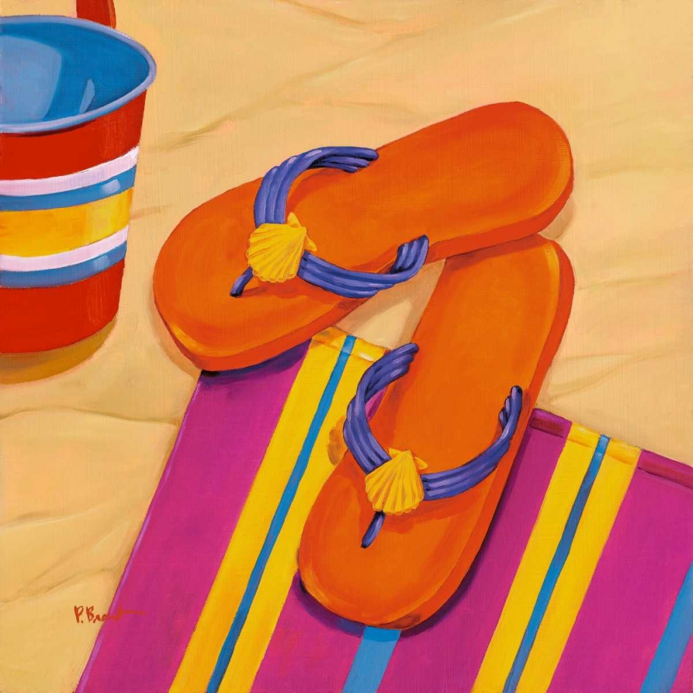 Orange Flip Flops art print by Paul Brent for $57.95 CAD