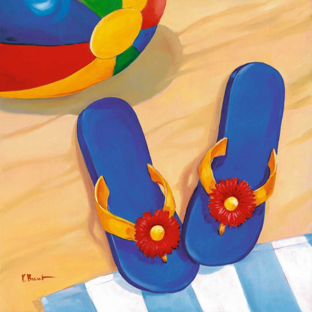 Blue Flip Flops art print by Paul Brent for $57.95 CAD