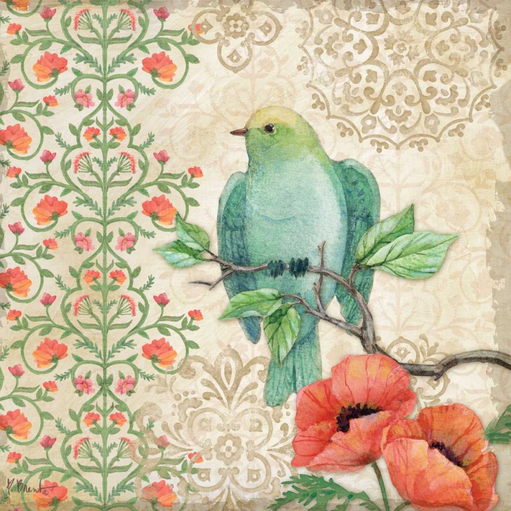 Blossoming Birds Sq II art print by Paul Brent for $57.95 CAD