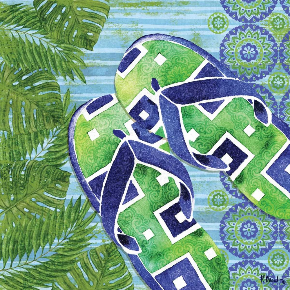 Blue Sarasota Sandals III art print by Paul Brent for $57.95 CAD