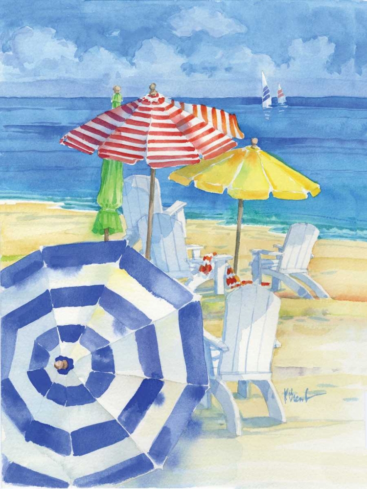 Watercolor Beach Vertical art print by Paul Brent for $57.95 CAD