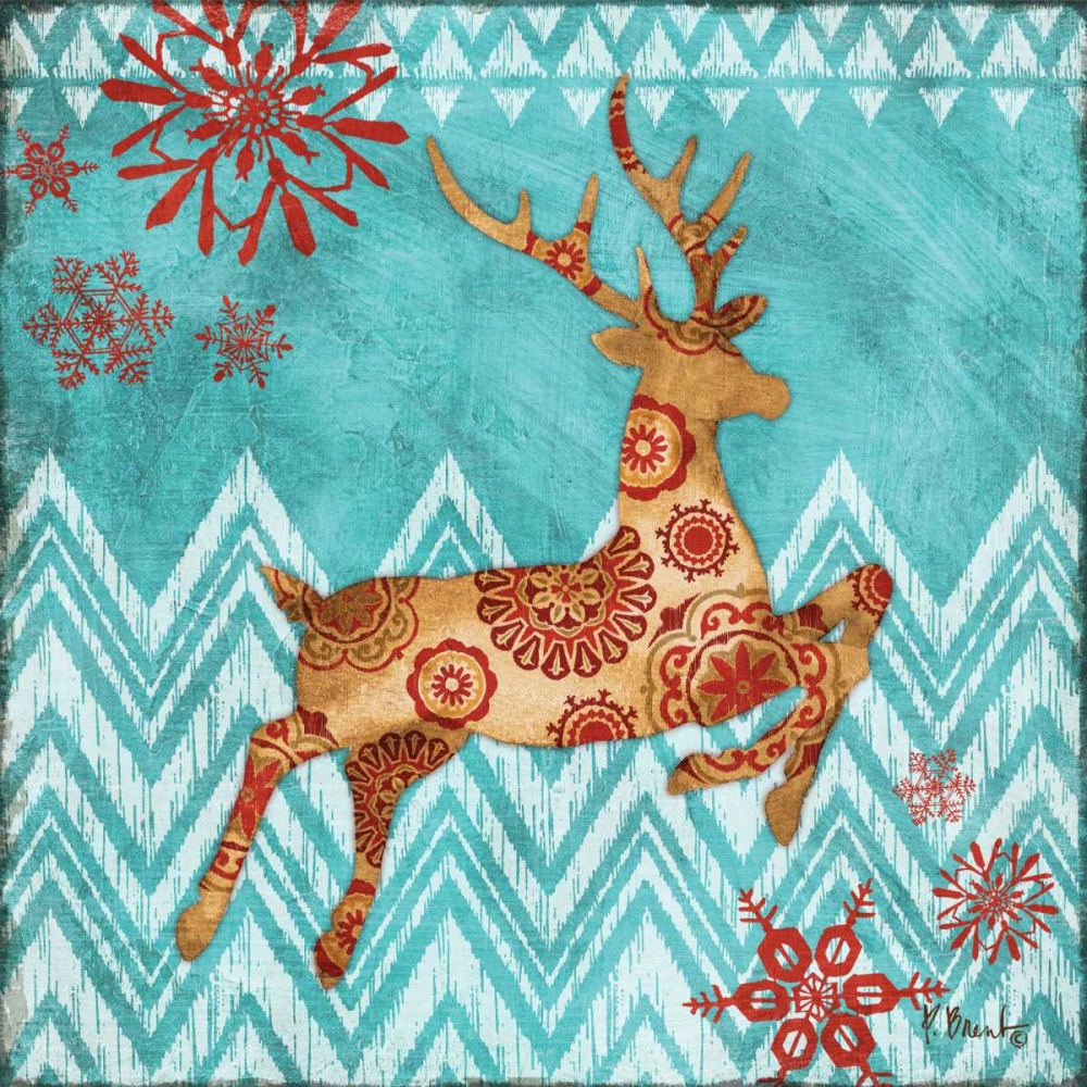 Ice Reindeer Dance I art print by Paul Brent for $57.95 CAD