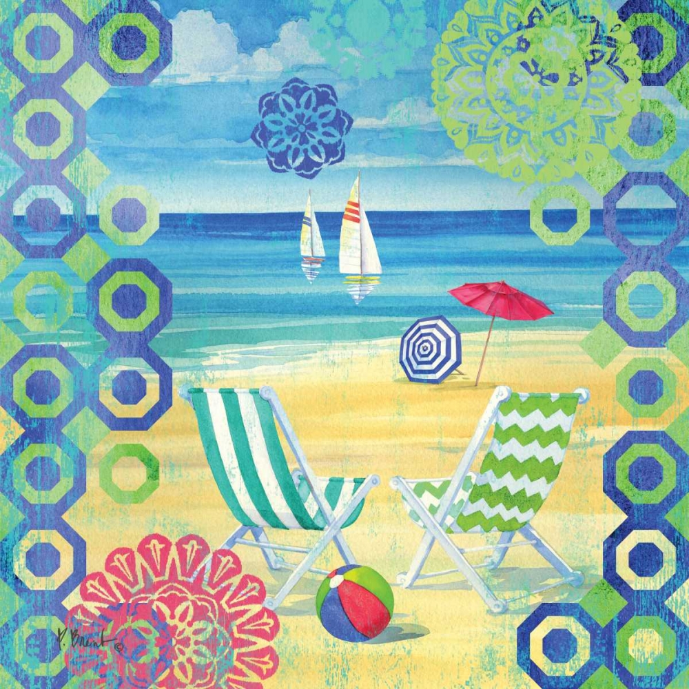 Geo Beach I art print by Paul Brent for $57.95 CAD