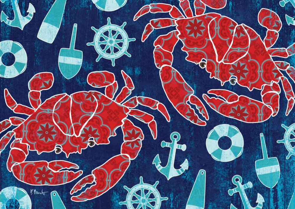 Pattern Crabs art print by Paul Brent for $57.95 CAD