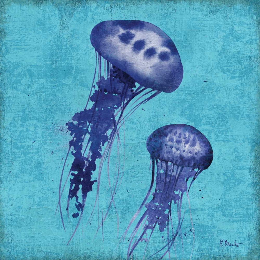 Indigo Jellyfish I art print by Paul Brent for $57.95 CAD