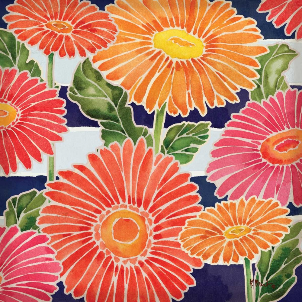 Gerbera Daisy Garden I art print by Paul Brent for $57.95 CAD