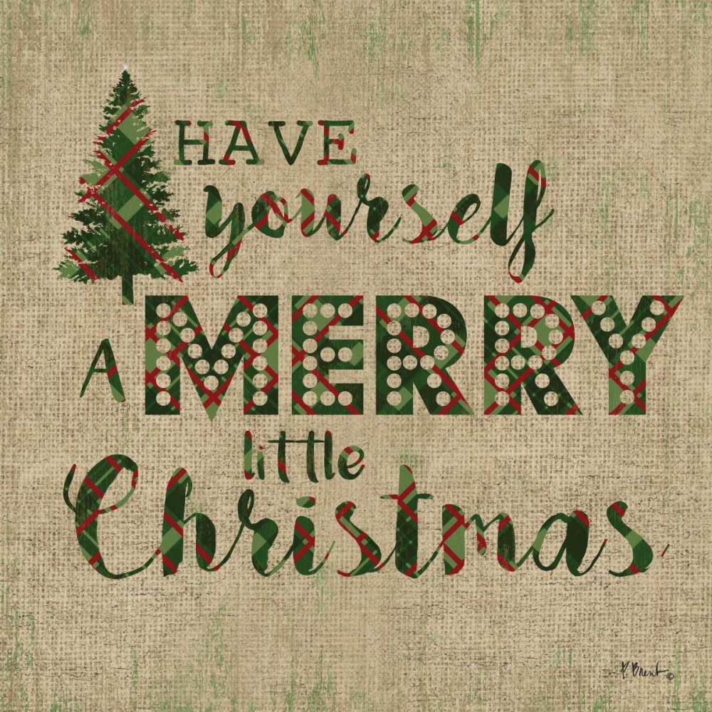 Tartan Holiday Phrase I art print by Paul Brent for $57.95 CAD