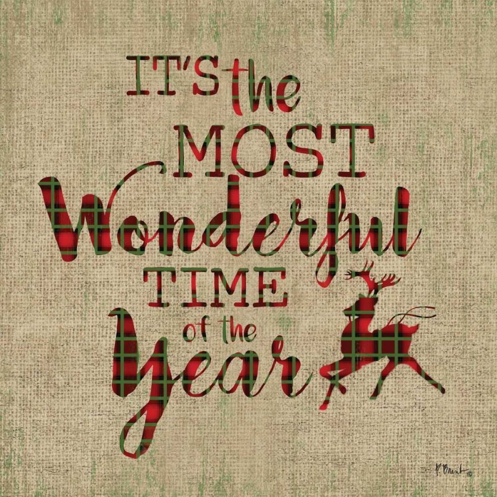 Tartan Holiday Phrase II art print by Paul Brent for $57.95 CAD