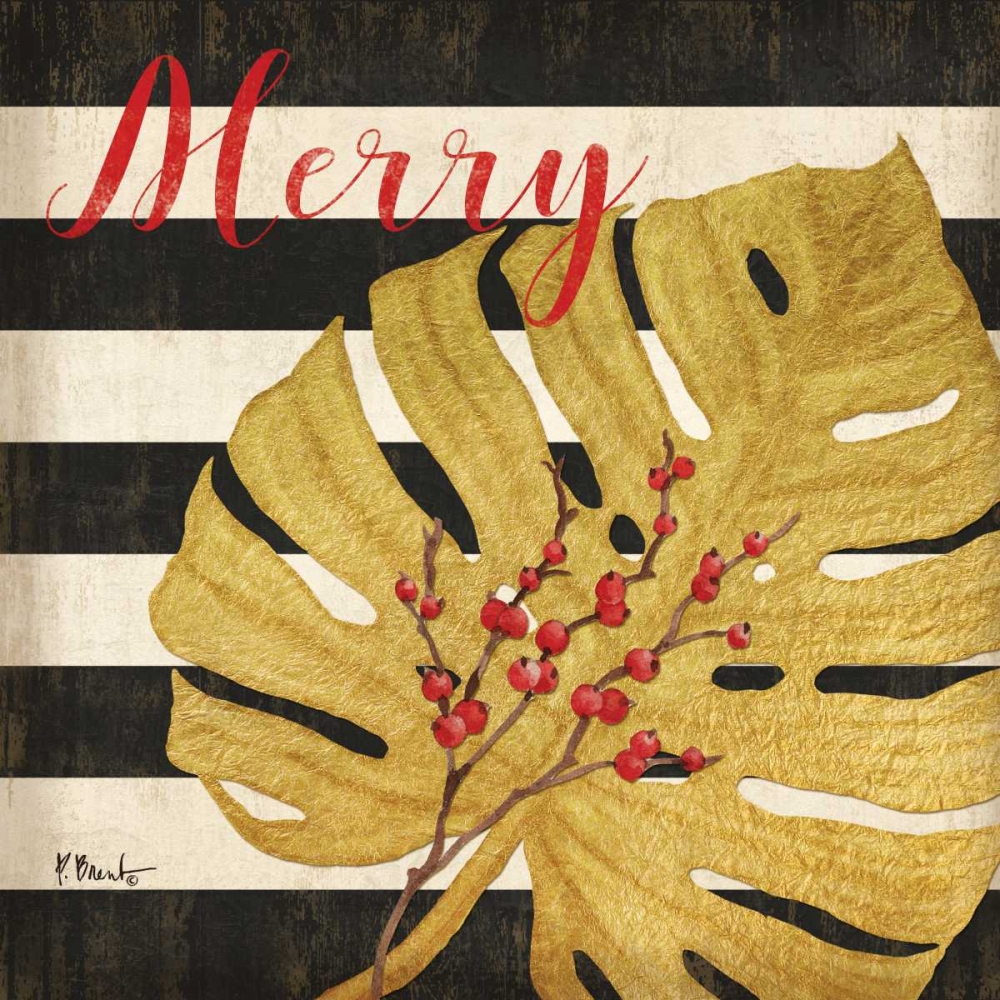 Holiday Palm Leaf II art print by Paul Brent for $57.95 CAD