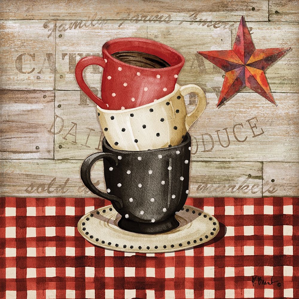 Farmhouse Coffee Cups II art print by Paul Brent for $57.95 CAD