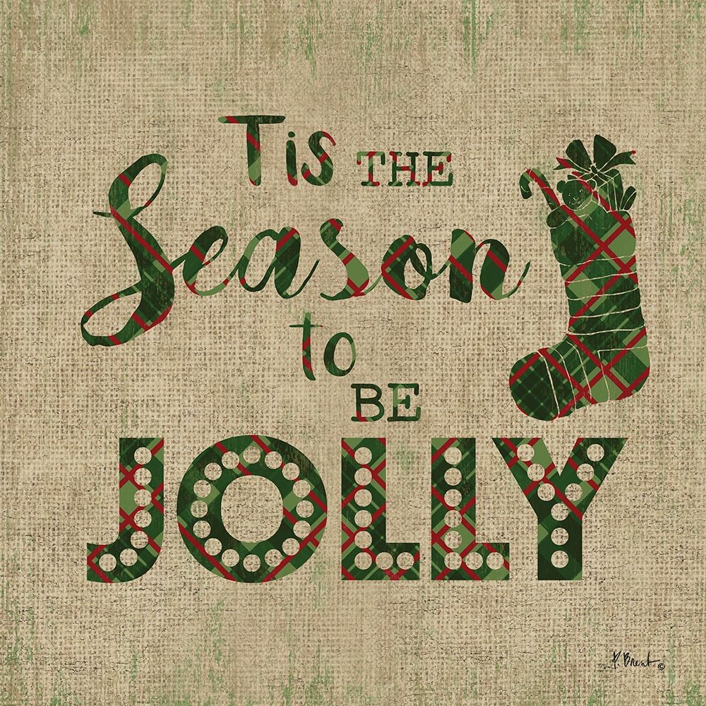 Tartan Holiday Phrase III art print by Paul Brent for $57.95 CAD