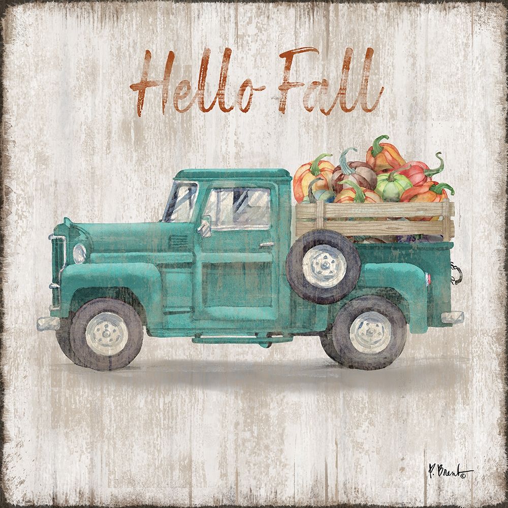 Truckin Into Fall art print by Paul Brent for $57.95 CAD