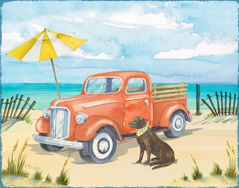 Beach Truck II art print by Paul Brent for $57.95 CAD