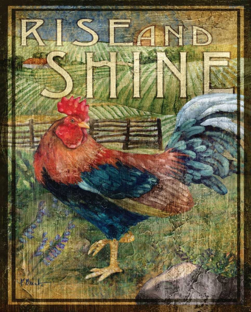 Rooster Sign II art print by Paul Brent for $57.95 CAD
