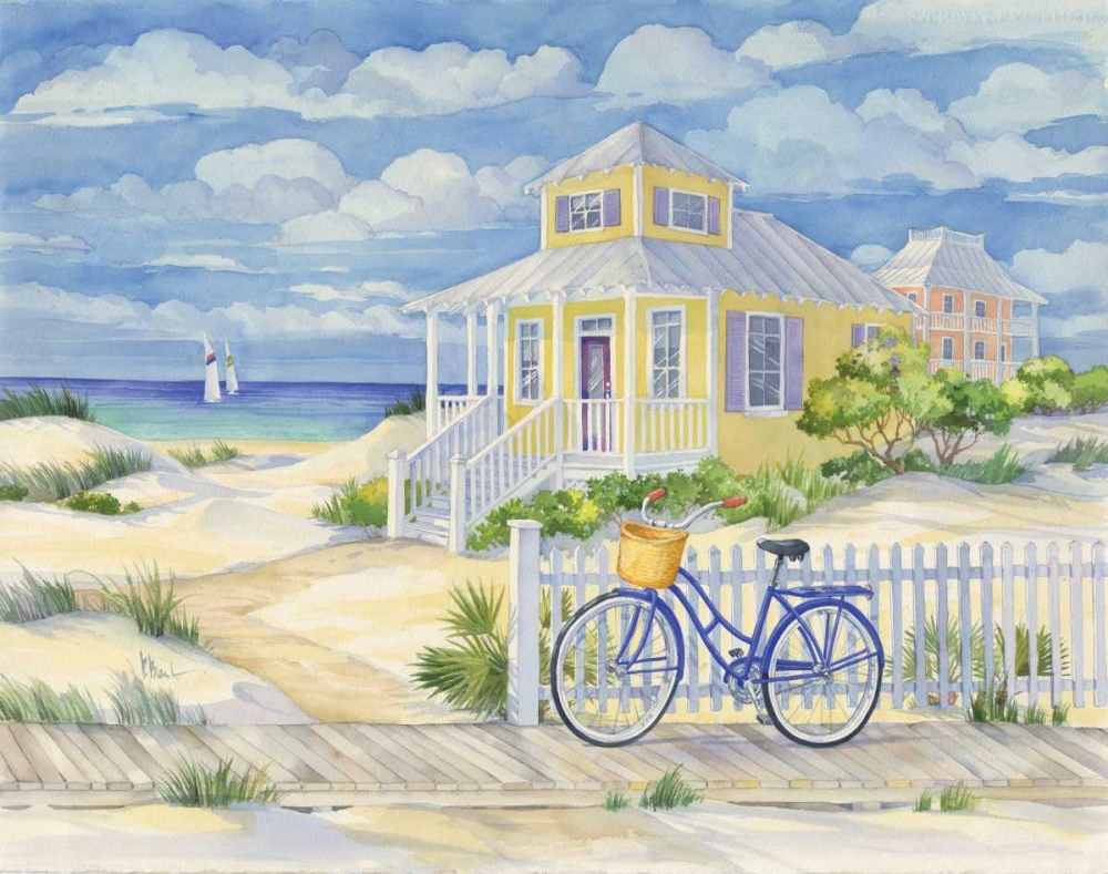 Beach Cruiser Cottage II art print by Paul Brent for $57.95 CAD