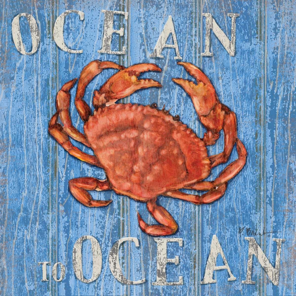 Coastal USA Red Crab art print by Paul Brent for $57.95 CAD