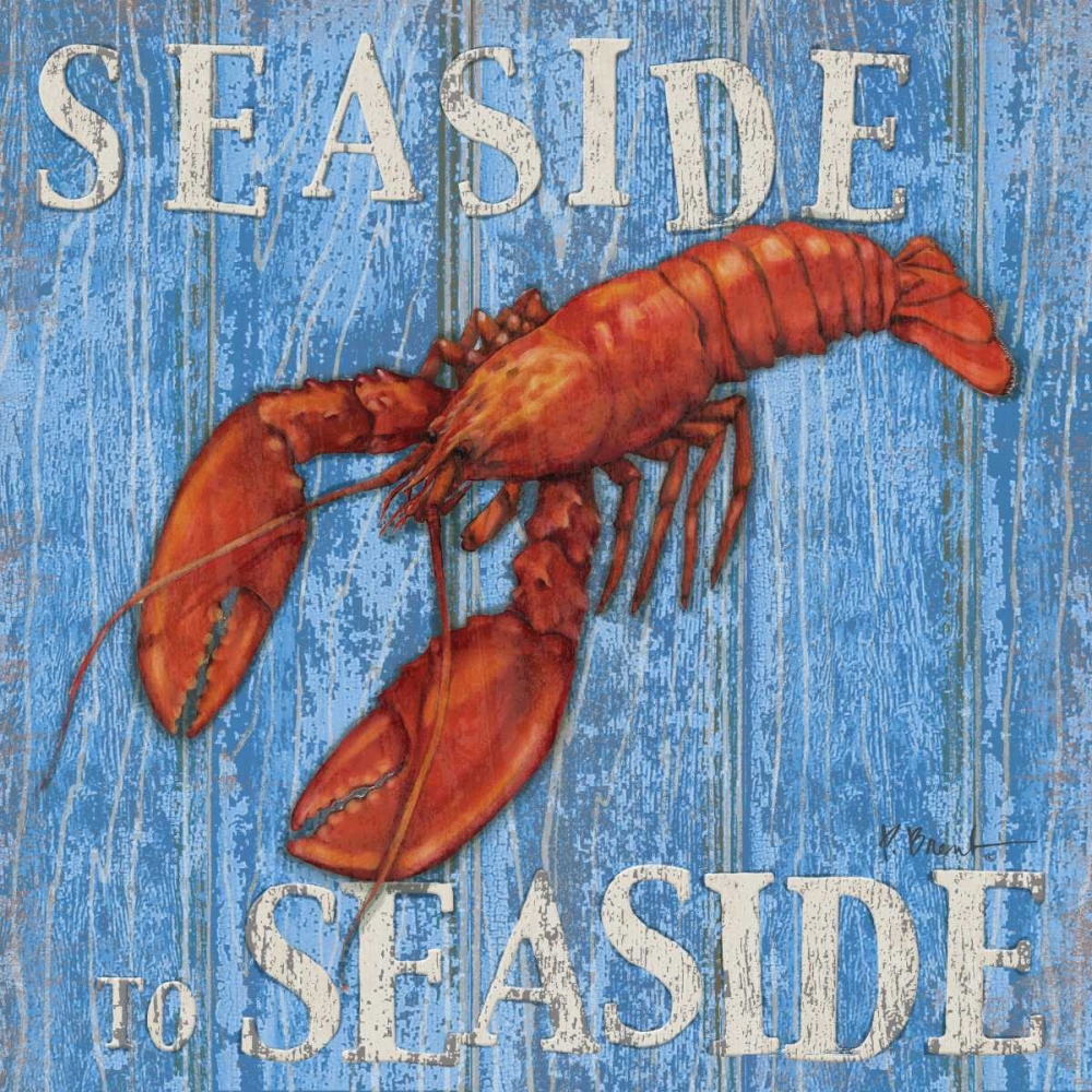 Coastal USA Lobster art print by Paul Brent for $57.95 CAD