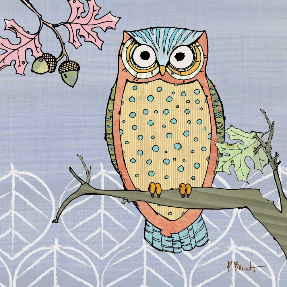 Pastel Owls II art print by Paul Brent for $57.95 CAD