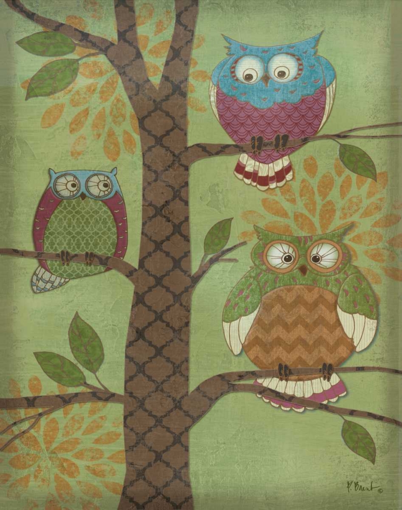 Fantasy Owls Vertical I art print by Paul Brent for $57.95 CAD