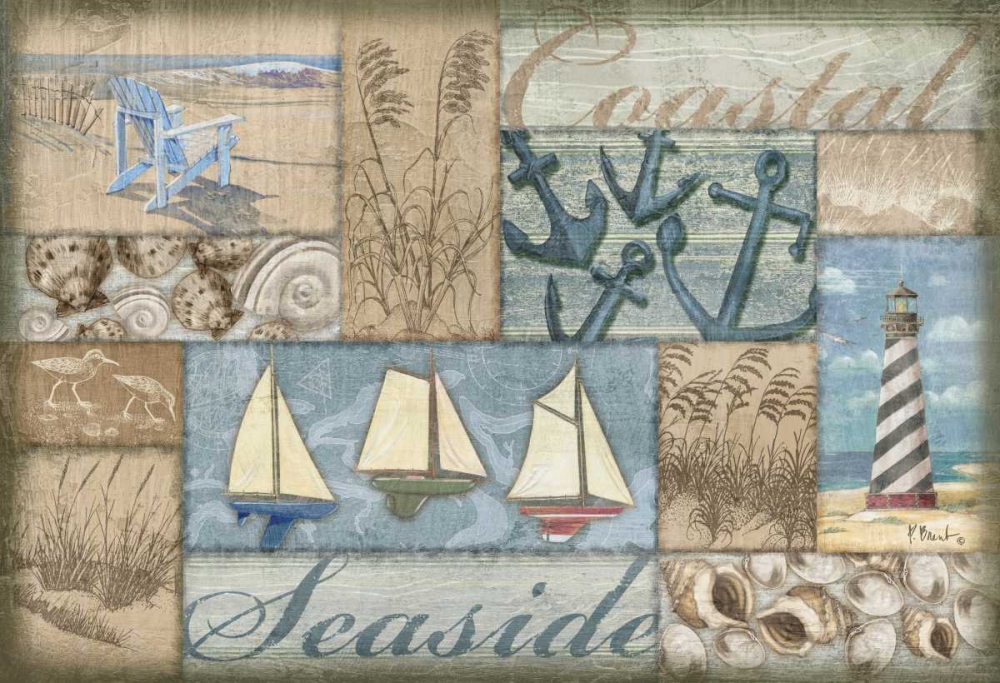Bateau Bay Collage I art print by Paul Brent for $57.95 CAD
