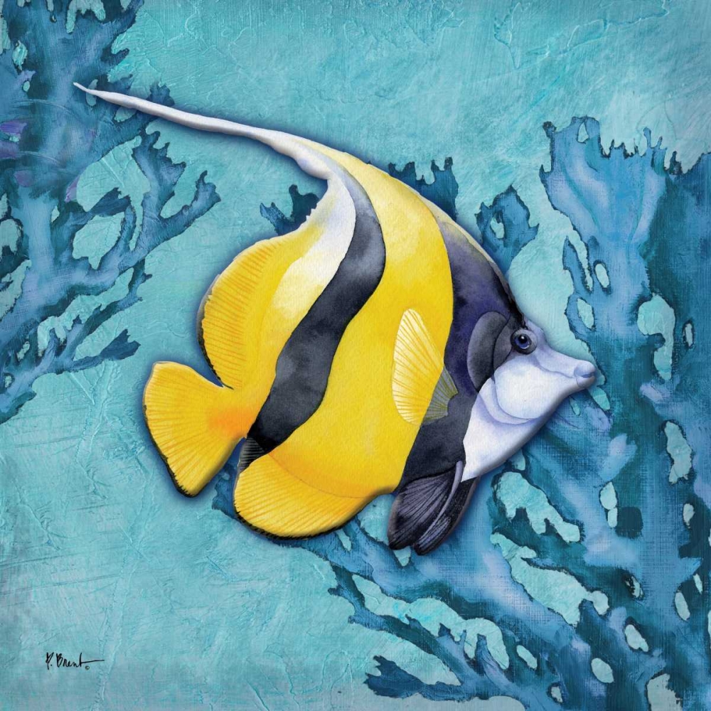 Azure Tropical Fish II art print by Paul Brent for $57.95 CAD