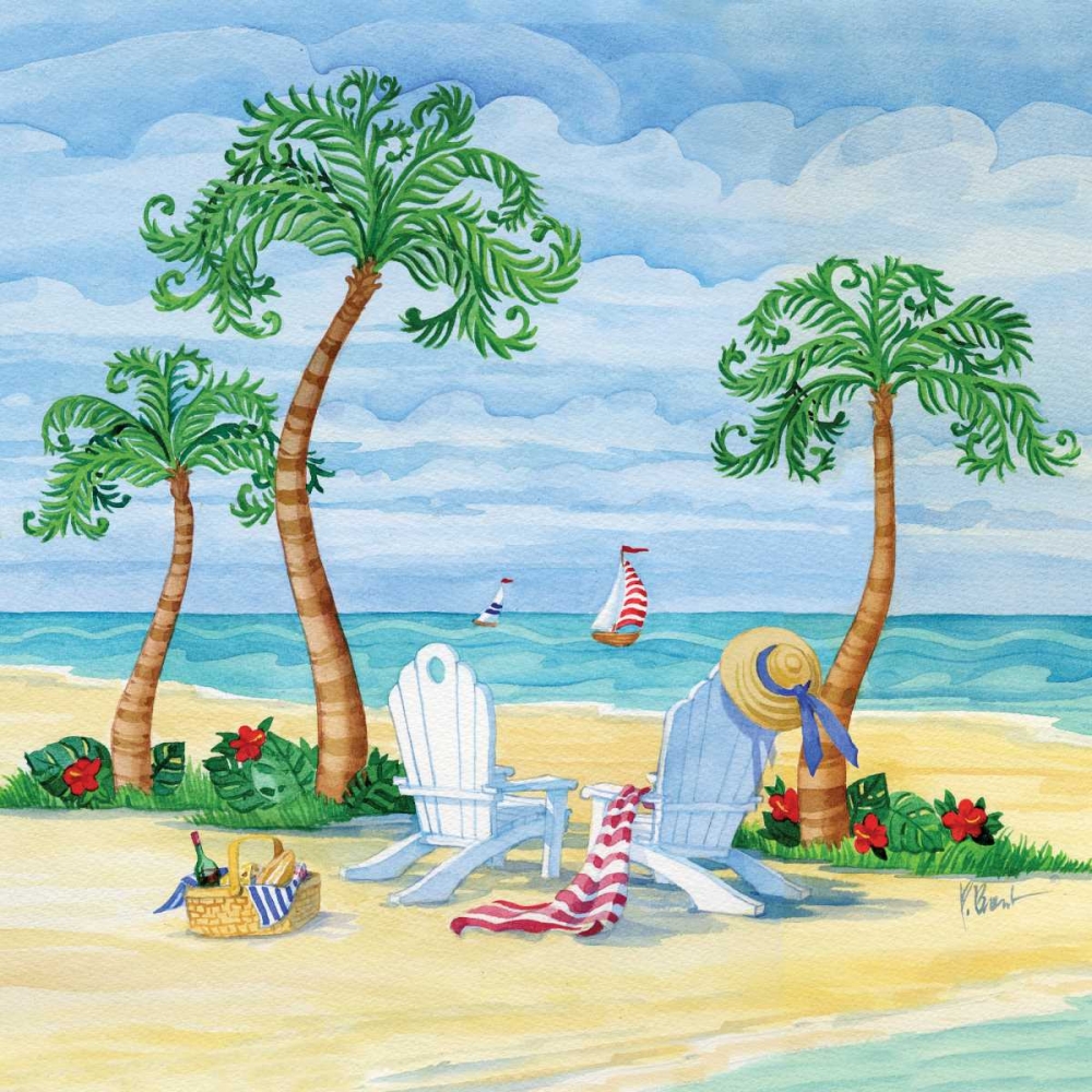 Whimsy Bay Chairs I art print by Paul Brent for $57.95 CAD