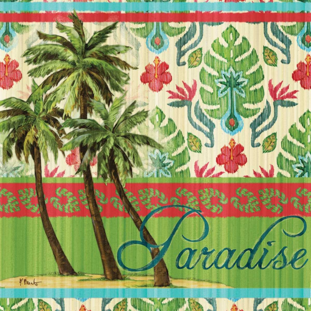 Tropical Ikat Palm I art print by Paul Brent for $57.95 CAD