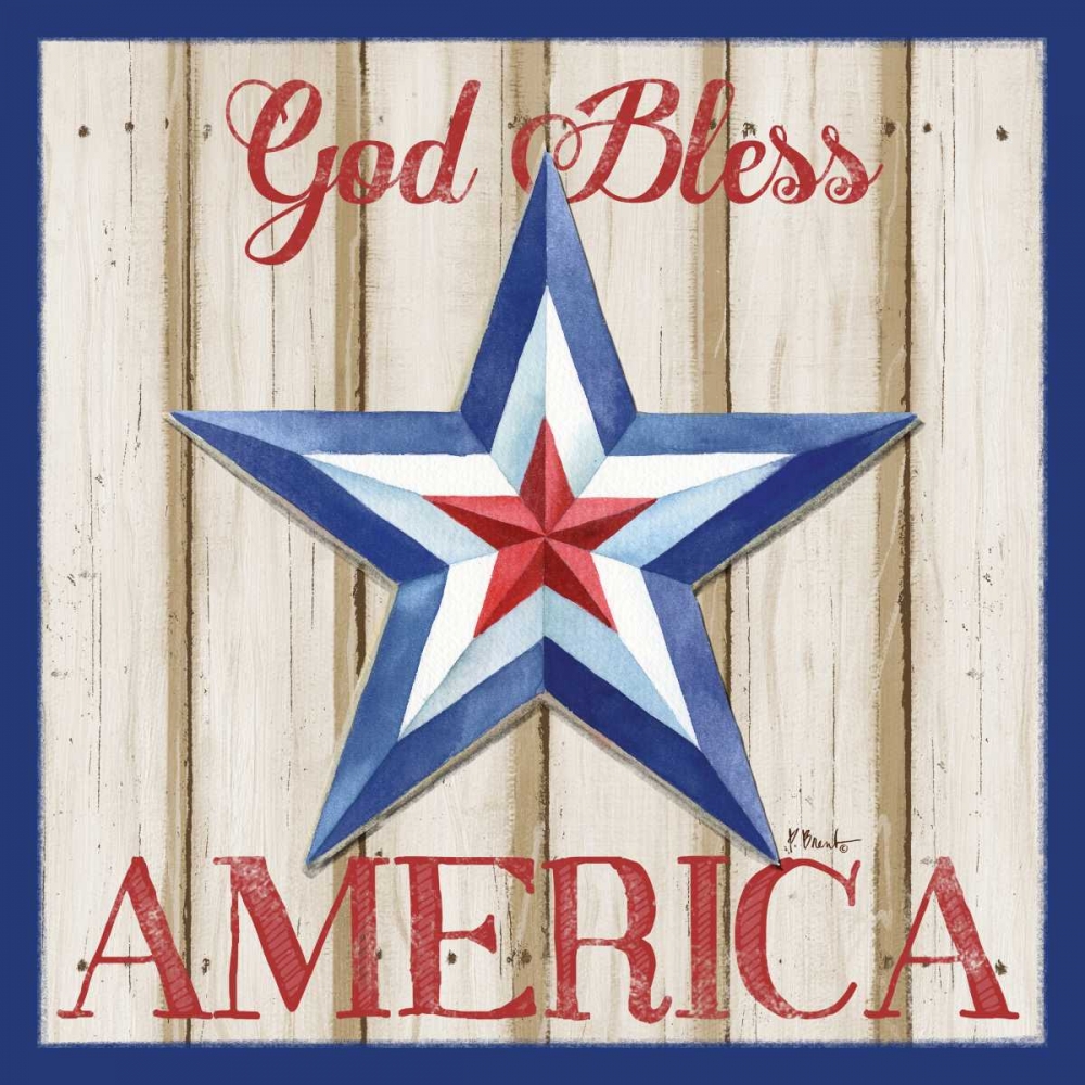 Patriotic Barn Star II art print by Paul Brent for $57.95 CAD