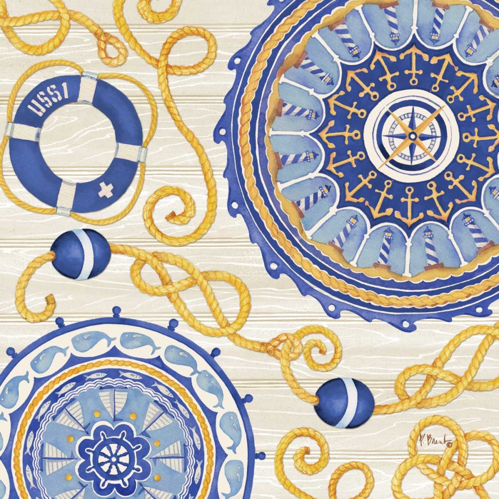 Nautical Suzani II art print by Paul Brent for $57.95 CAD