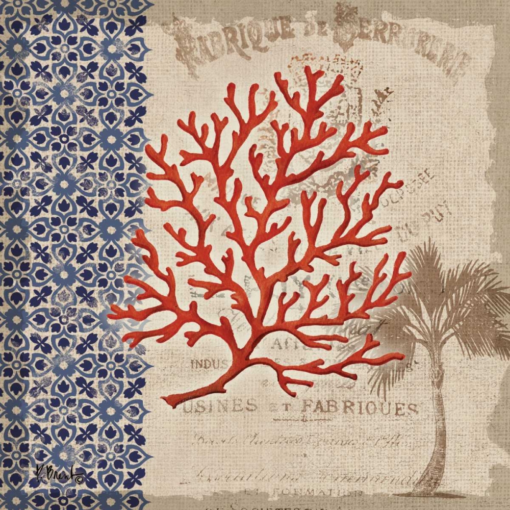 Burlap Coral I art print by Paul Brent for $57.95 CAD