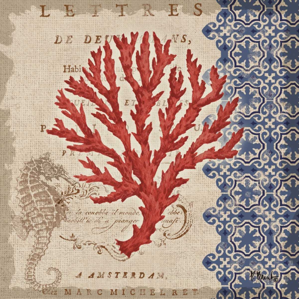 Burlap Coral IV art print by Paul Brent for $57.95 CAD