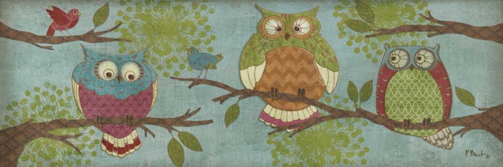 Fantasy Owls Family I art print by Paul Brent for $57.95 CAD