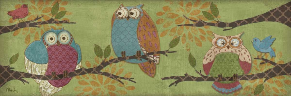 Fantasy Owls Family II art print by Paul Brent for $57.95 CAD