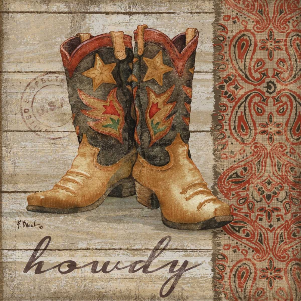 Wild West Boots II art print by Paul Brent for $57.95 CAD