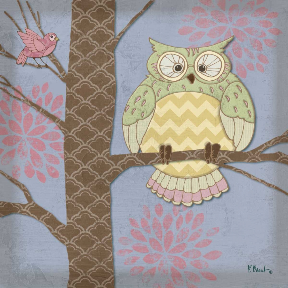 Pastel Fantasy Owls I art print by Paul Brent for $57.95 CAD