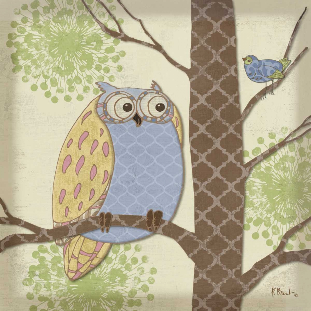 Pastel Fantasy Owls II art print by Paul Brent for $57.95 CAD