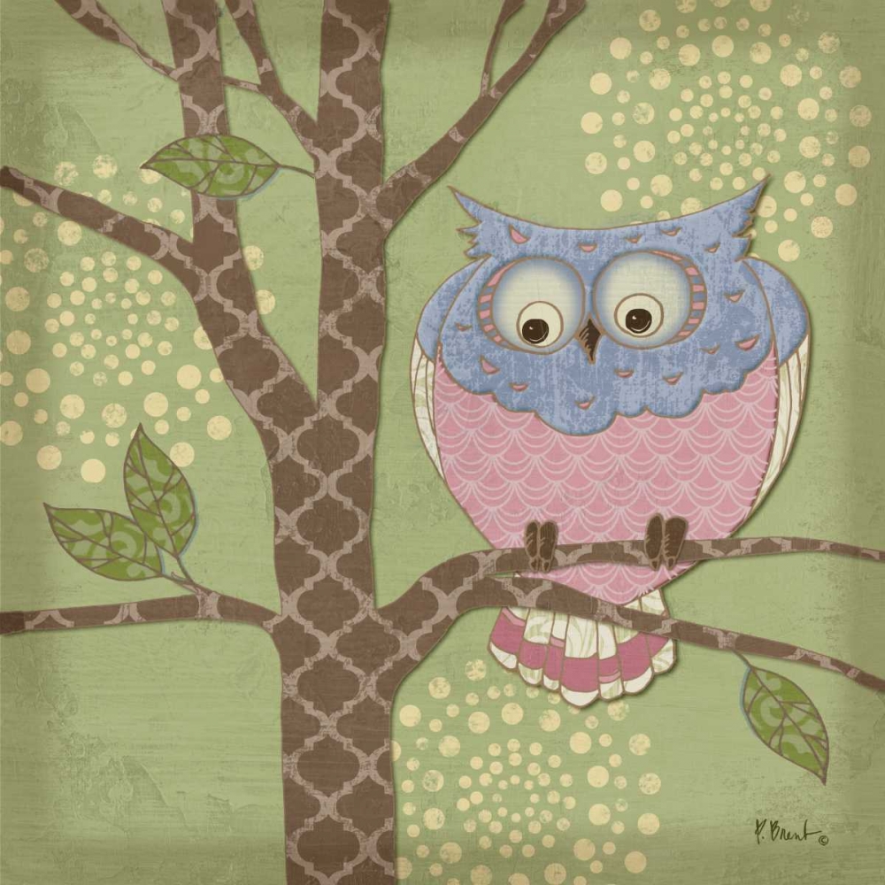 Pastel Fantasy Owls III art print by Paul Brent for $57.95 CAD