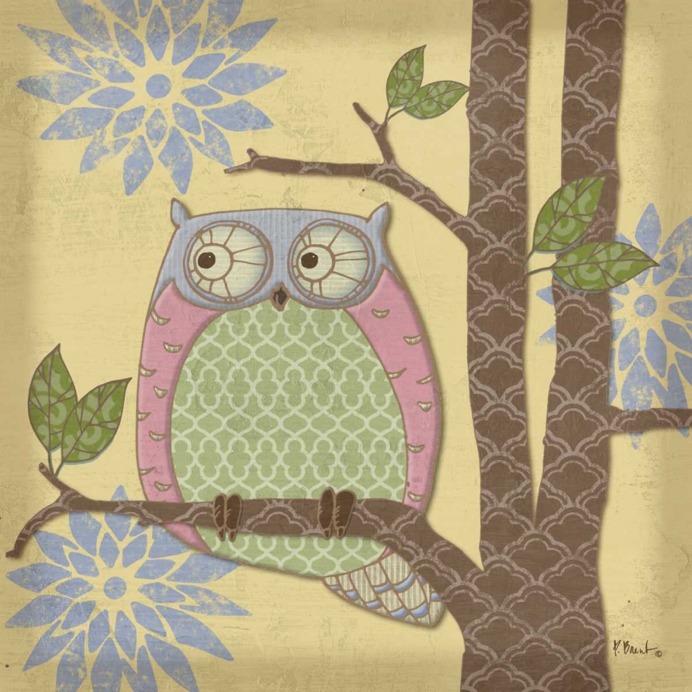 Pastel Fantasy Owls IV art print by Paul Brent for $57.95 CAD