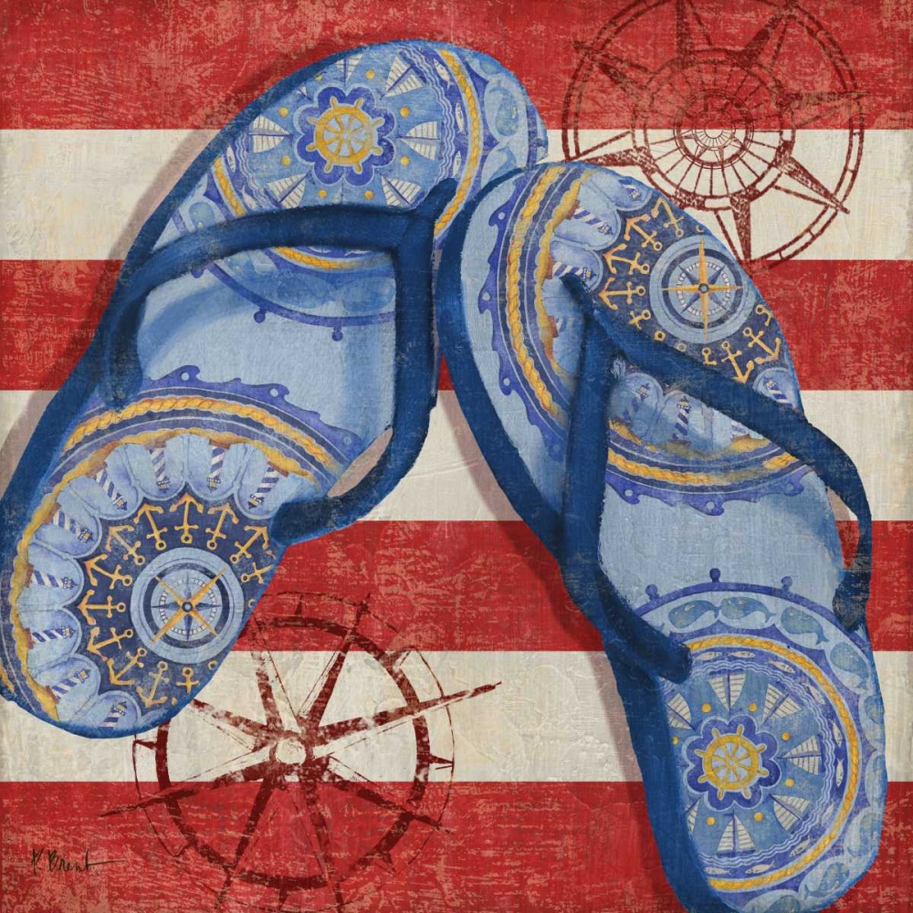 Nautical Flip Flops II art print by Paul Brent for $57.95 CAD