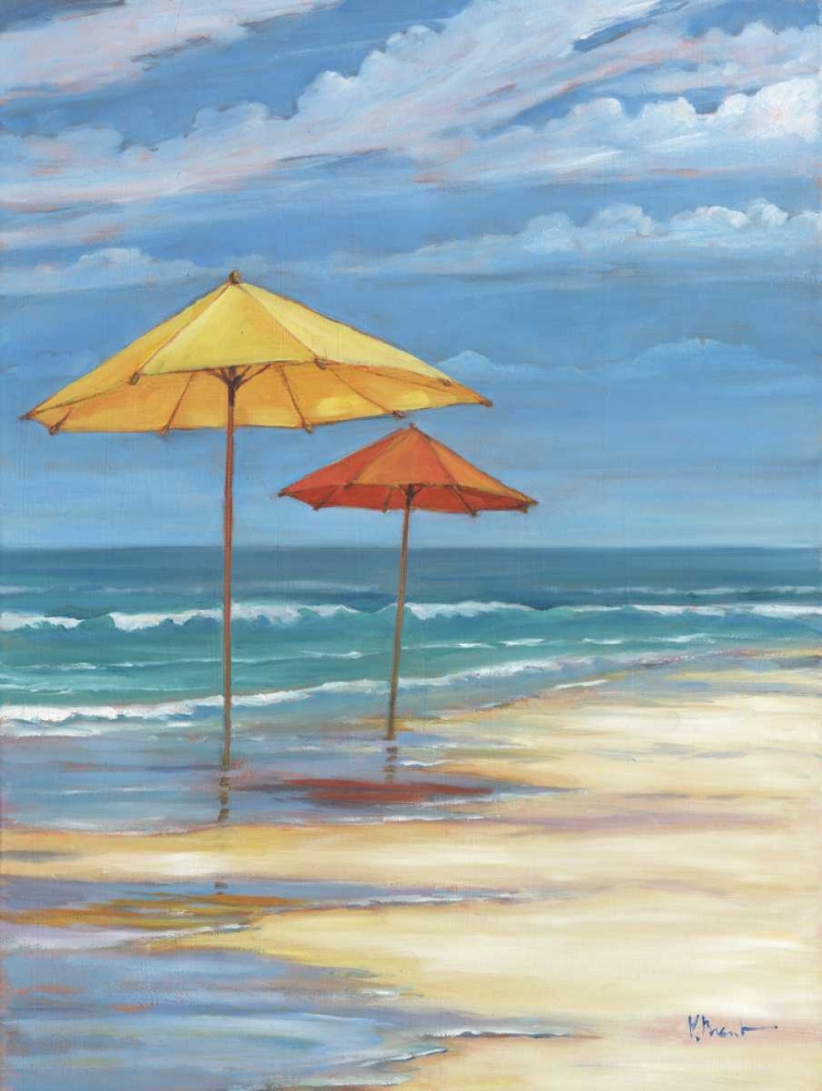 Umbrella Beachscape II art print by Paul Brent for $57.95 CAD