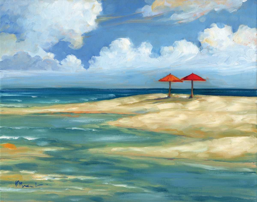 Umbrella Beachscape IV art print by Paul Brent for $57.95 CAD