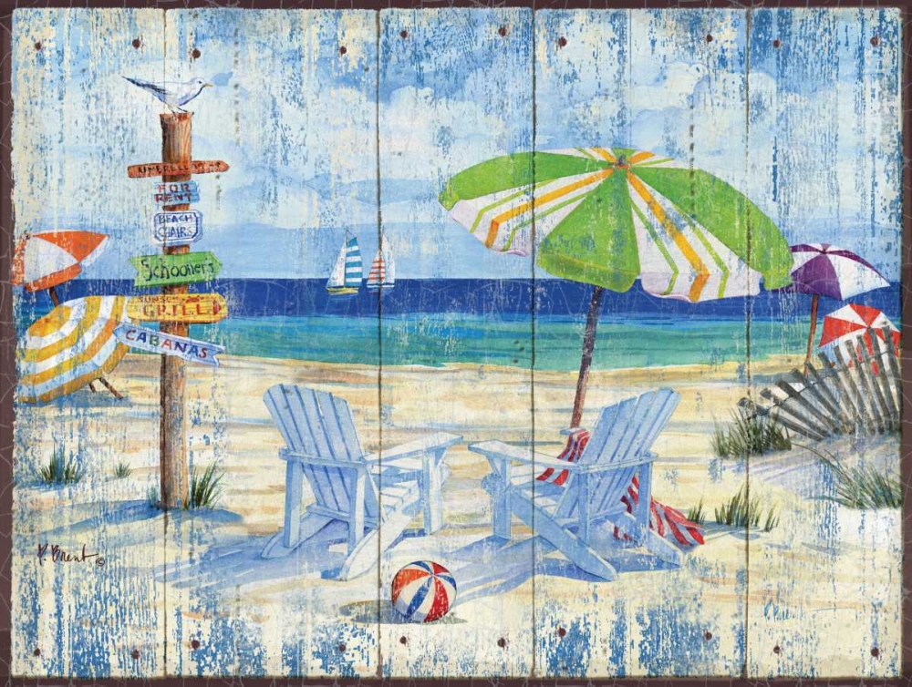 Beach Signs I art print by Paul Brent for $57.95 CAD