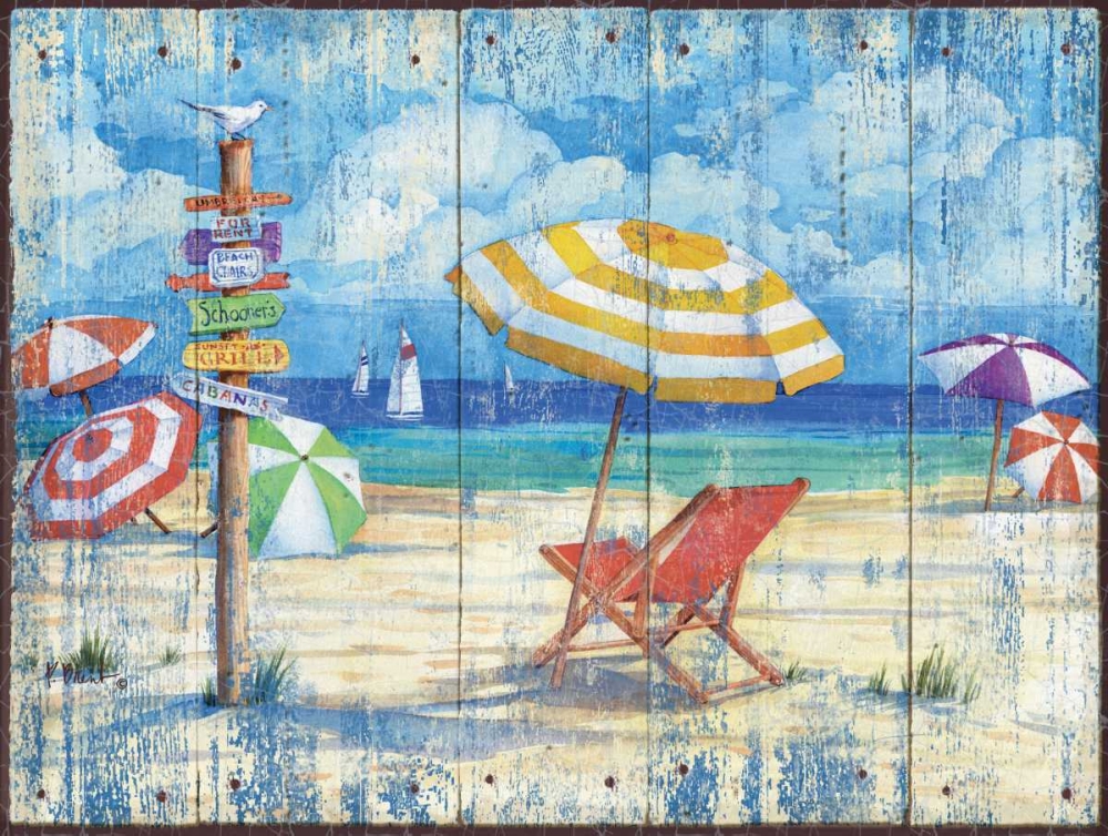 Beach Signs II art print by Paul Brent for $57.95 CAD