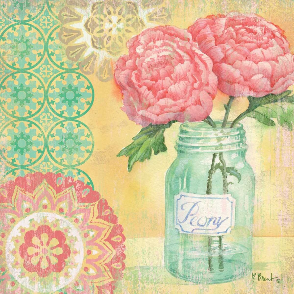 Vintage Glass Floral I art print by Paul Brent for $57.95 CAD