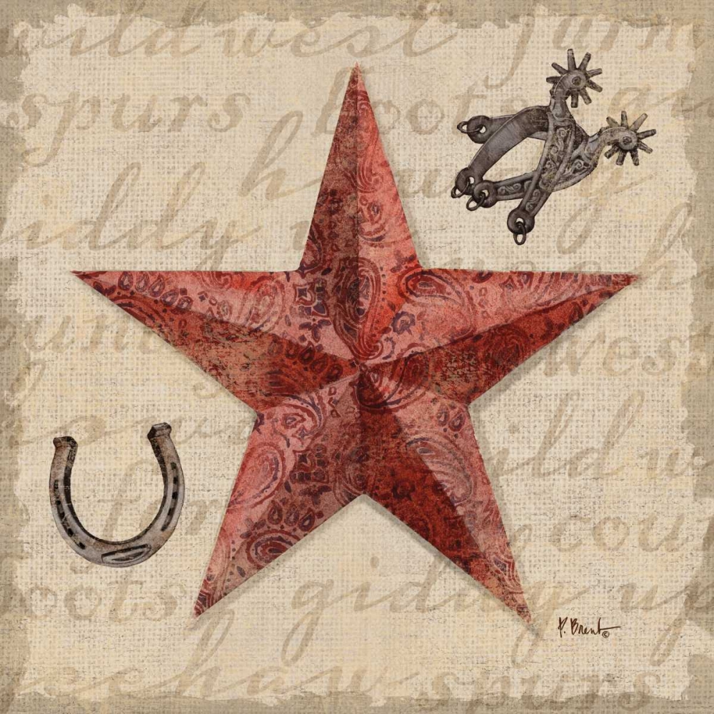 Bandana Barn Star I art print by Paul Brent for $57.95 CAD
