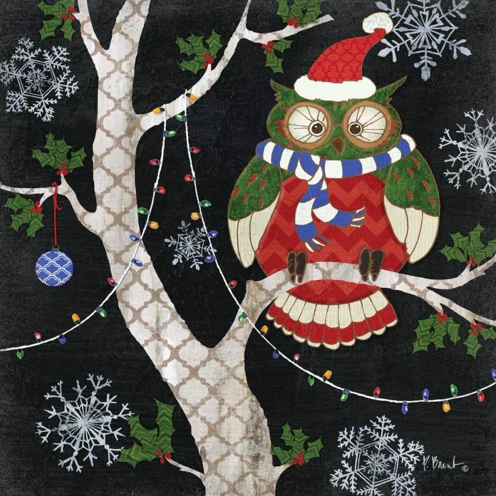 Winter Fantasy Owls I art print by Paul Brent for $57.95 CAD