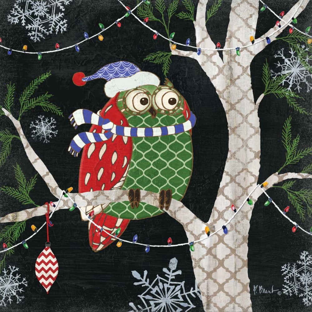 Winter Fantasy Owls III art print by Paul Brent for $57.95 CAD