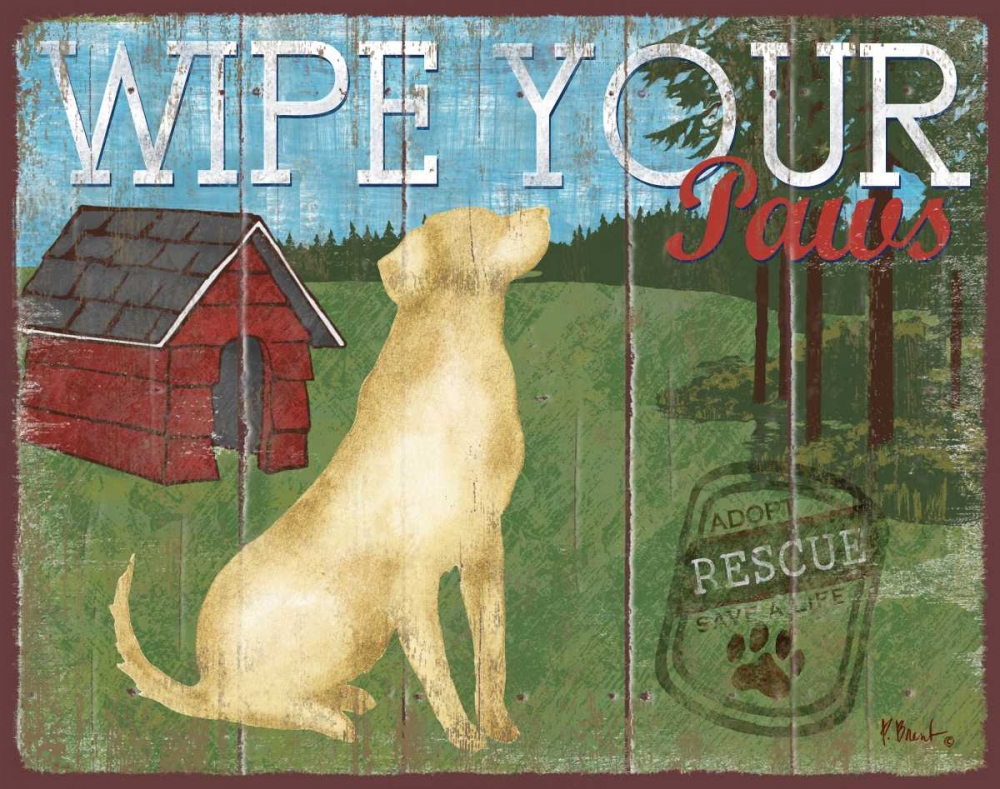 Wipe Your Paws art print by Paul Brent for $57.95 CAD