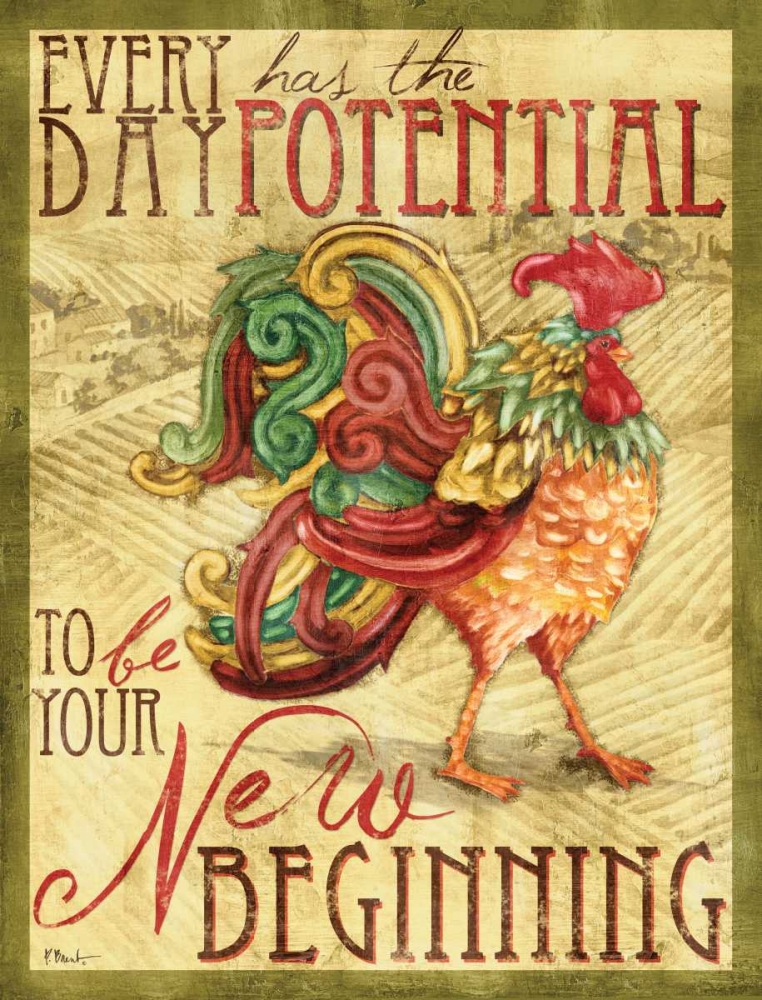 Daybreak Rooster I art print by Paul Brent for $57.95 CAD
